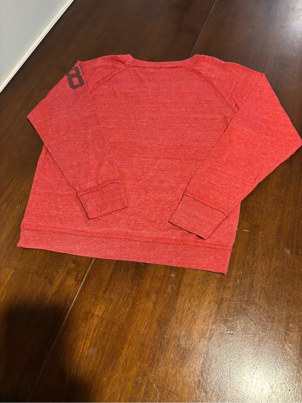 Red UGA Bulldogs Women’s 3/4 sleeve T-Shirt Collegiate Graphic - Picture 3 of 3